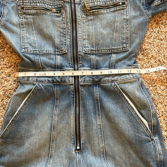 Jonathan Simkhai Denim Long Sleeve Jumpsuit 0 - Picture 9 of 10